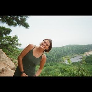 Green outdoor voices dress